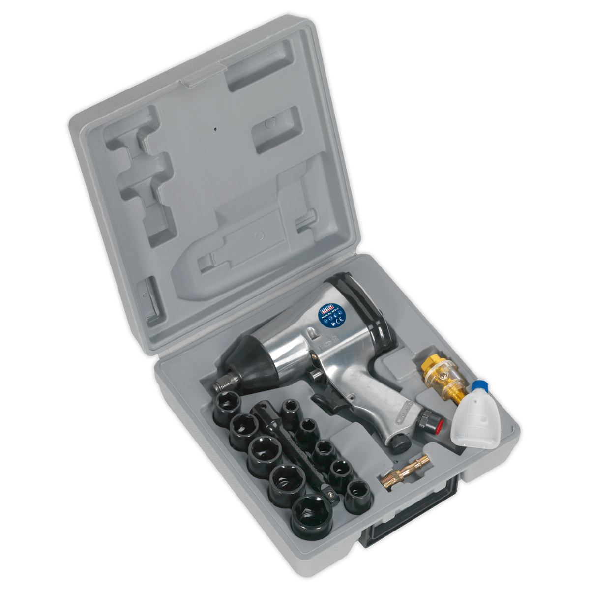 Air Impact Wrench Kit with Sockets 1/2"Sq Drive K & S McKenzie