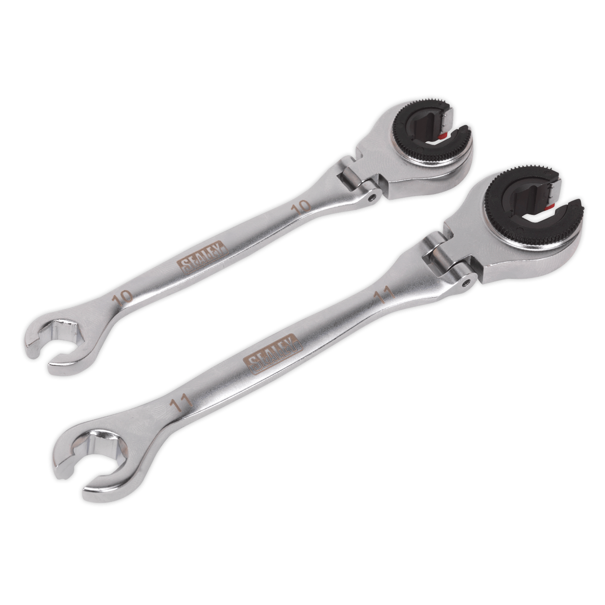 Brake Pipe Ratcheting Spanner Set 2pc K & S McKenzie